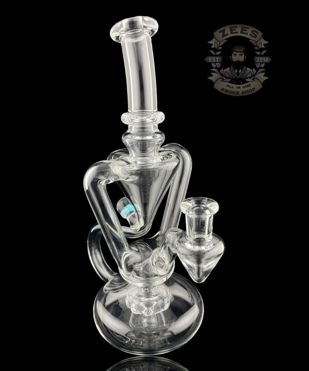 BOOGIE GLASS: CLEAR DUAL UPTAKE FLOATER RECYCLER #1