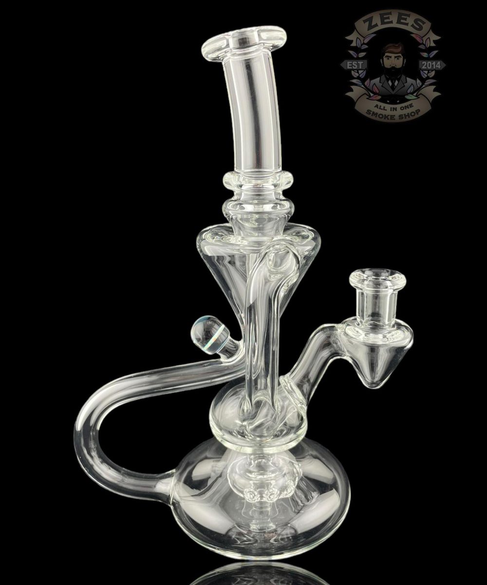 Alternative view of BOOGIE GLASS: CLEAR DUAL UPTAKE FLOATER RECYCLER #6