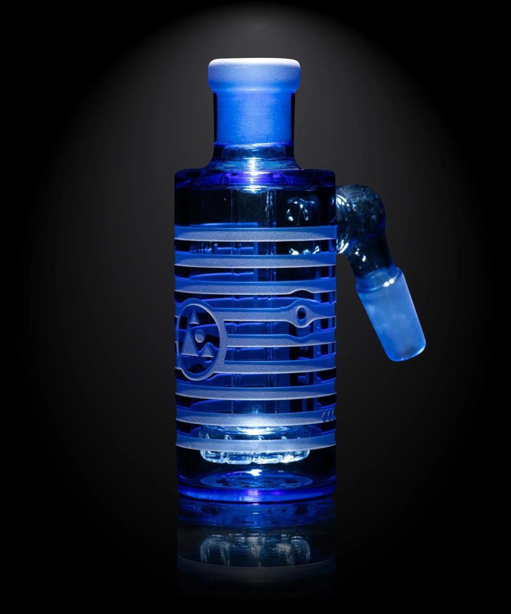 Alternative view of MILKY WAY GLASS: LIGHT BLUE 90 DEGREE WET ASH CATCHER