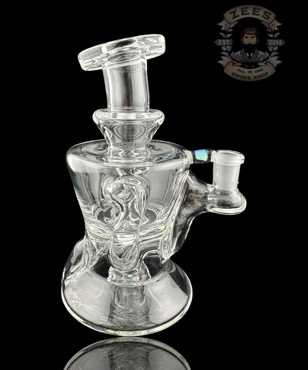 Alternative view of ROWDY GLASS: CLEAR DOUBLE ENCASED OPAL GILLCYCLER #6
