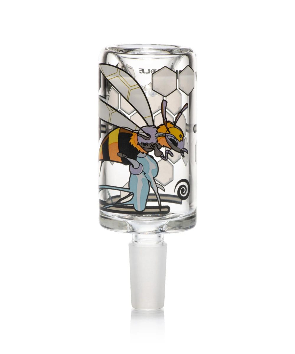 MILKY WAY GLASS: ROBO-BEES LONG BOWL