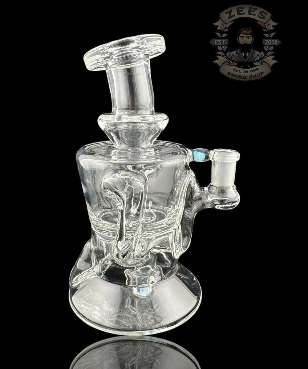 Alternative view of ROWDY GLASS: CLEAR DOUBLE ENCASED OPAL GILLCYCLER #8