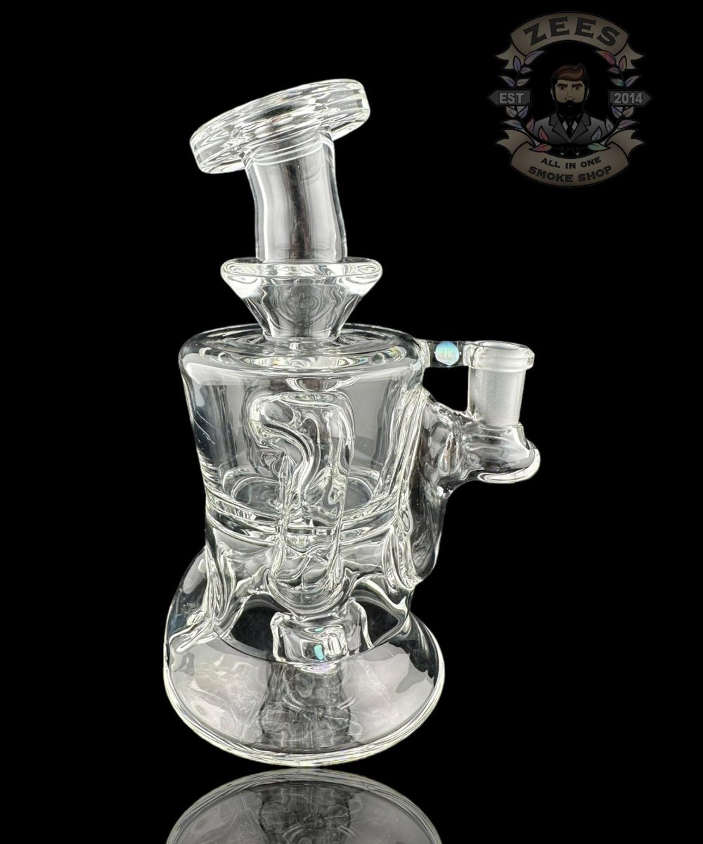 Alternative view of ROWDY GLASS: CLEAR DOUBLE ENCASED OPAL GILLCYCLER #4