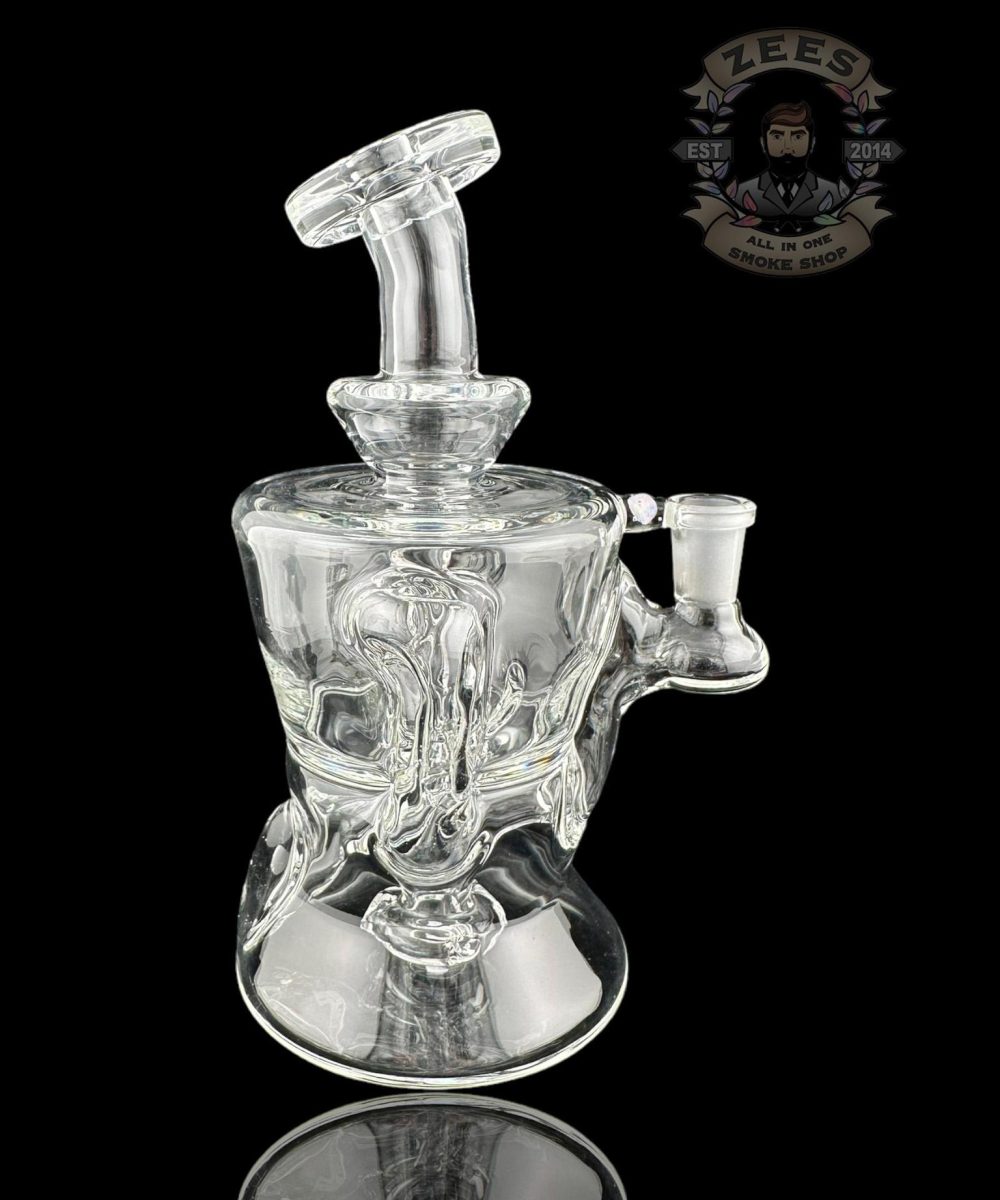 Alternative view of ROWDY GLASS: CLEAR DOUBLE ENCASED OPAL GILLCYCLER #2