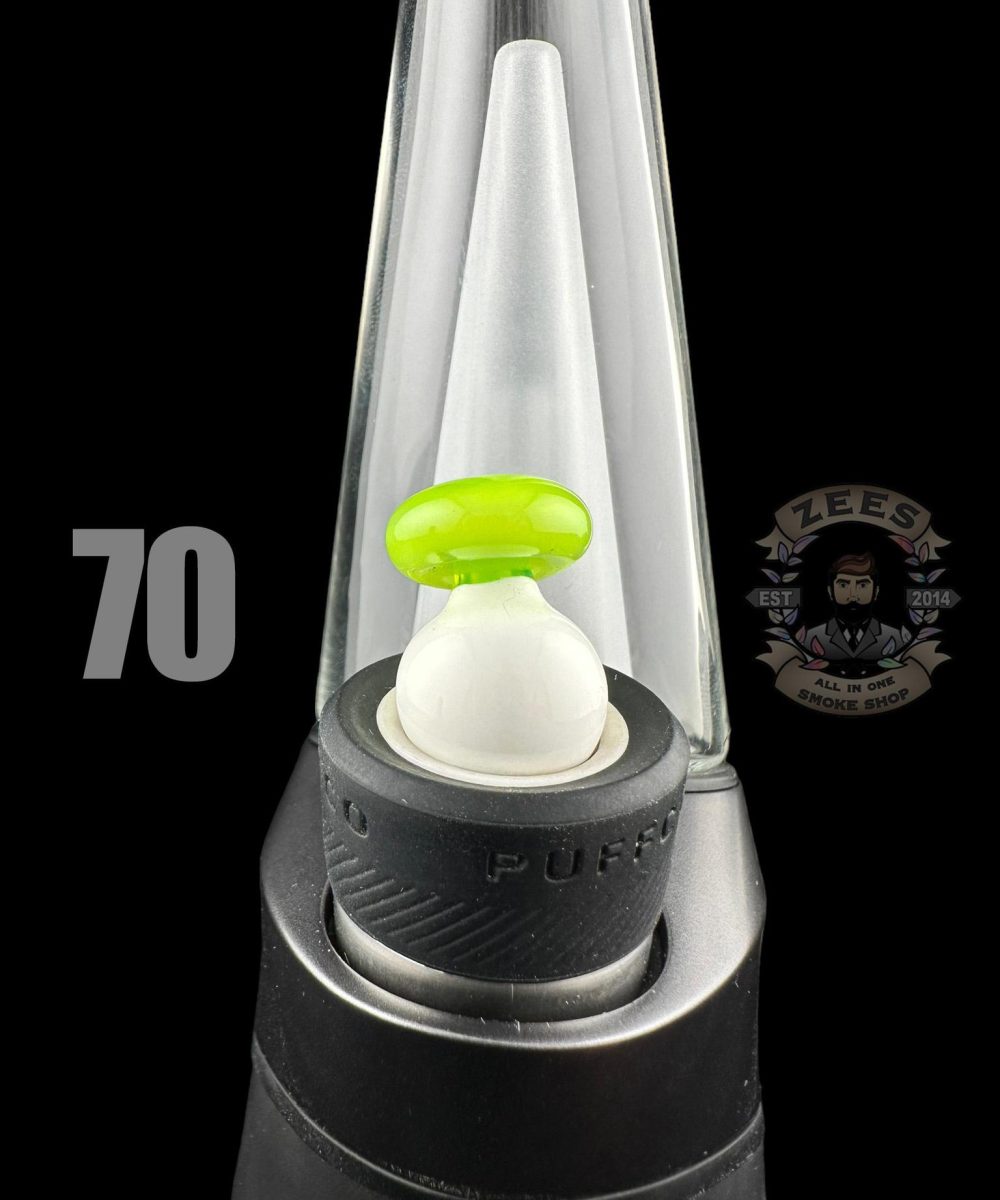 Alternative view of CHEVELLE GLASS: DUAL COLOR PUFFCO PEAK BUBBLE CAP (70-84)