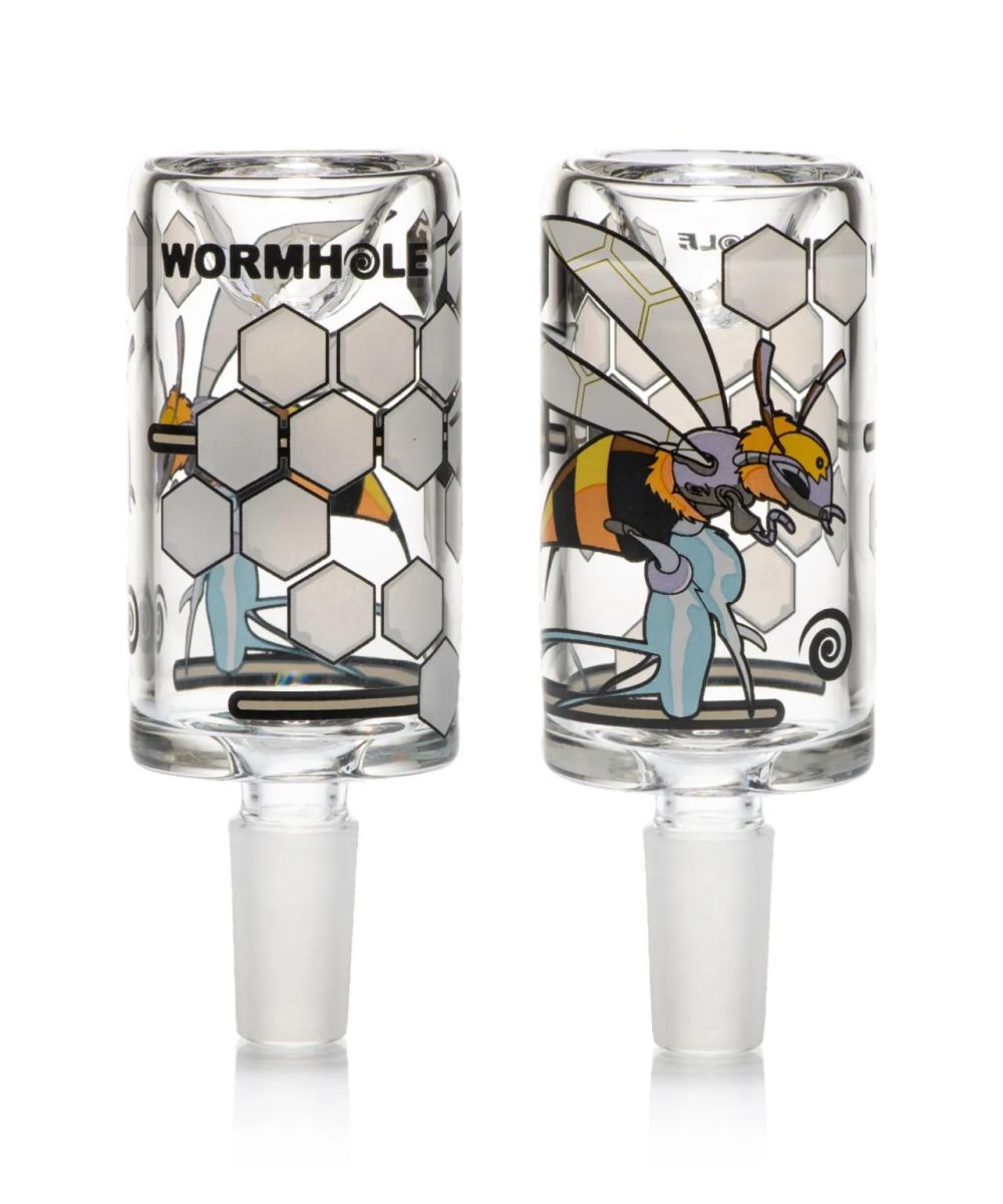 Alternative view of MILKY WAY GLASS: ROBO-BEES LONG BOWL