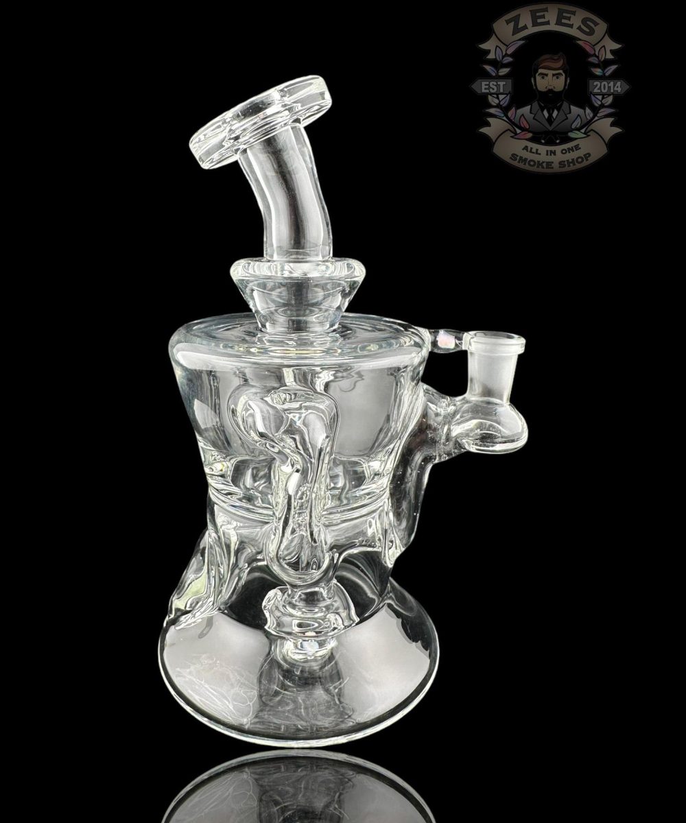 Alternative view of ROWDY GLASS: CLEAR DOUBLE ENCASED OPAL GILLCYCLER #5