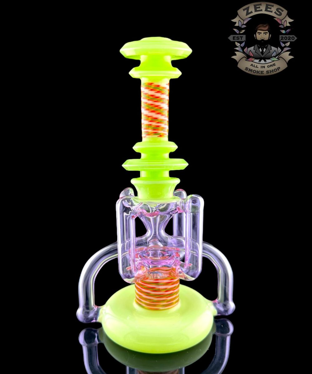 Alternative view of ASIAN KEVIN GLASS 4:2 WORKED UPTAKE RECYCLER #4 MILKY GREEN/GEMINI/LINEWORK