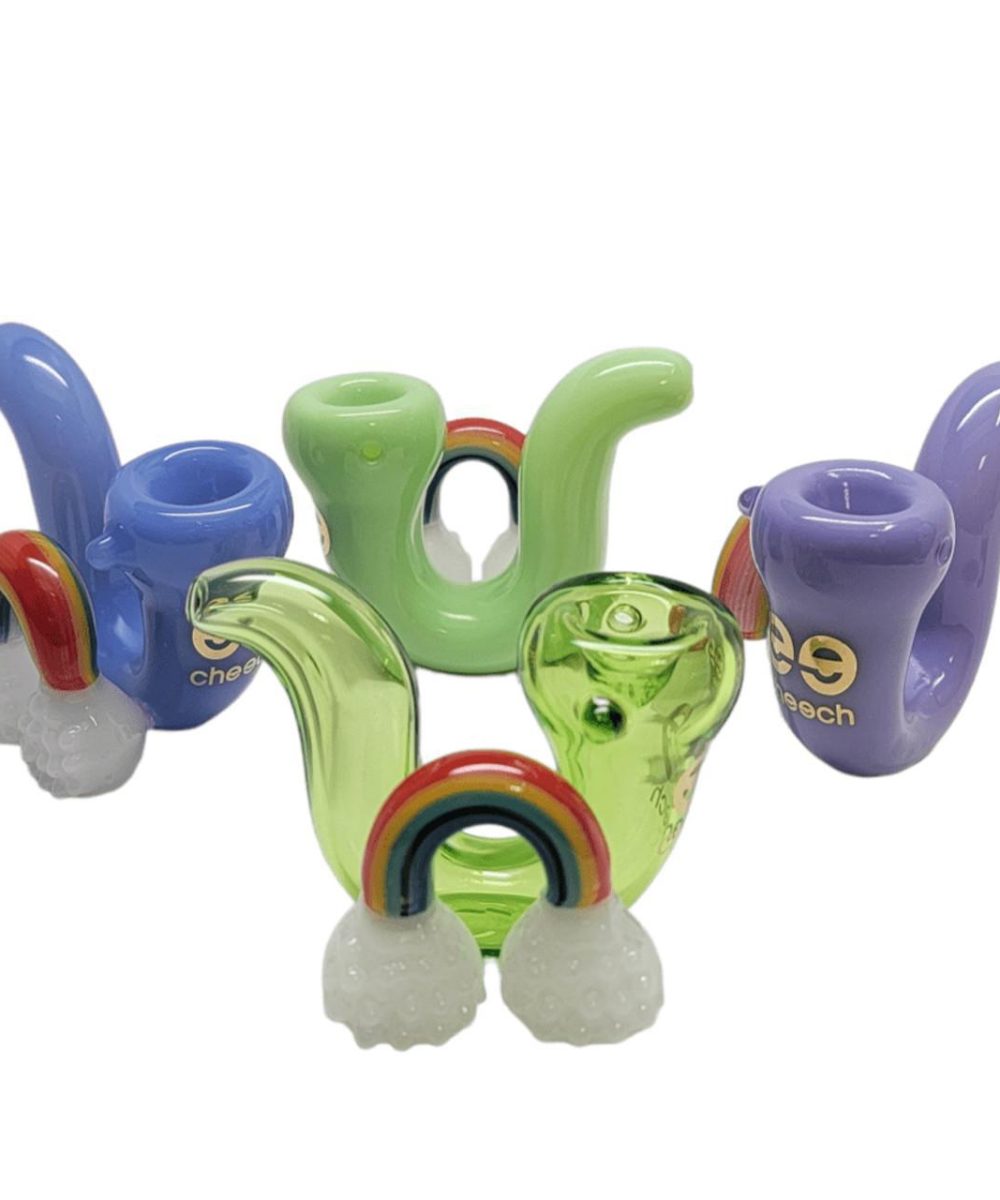 CHEECH GLASS: RAIN 'N' RAINBOWS HAND PIPE