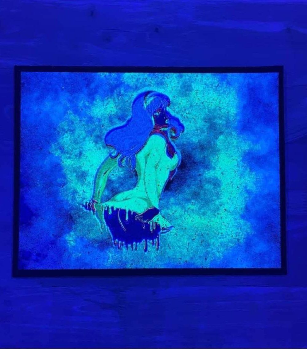 SCOOBY'S SMOKE SHOP: 10" GREEN TIE DYE UV DAPHNE SQUARE