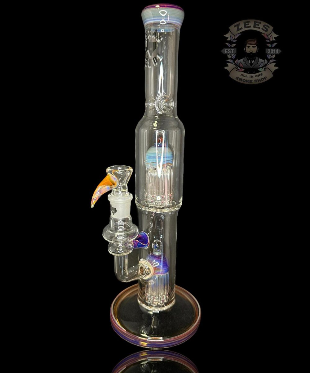 Alternative view of TEXAS TUBES: 15" PURPLE AMBER TWIN OPAL 8-ARM TUBE