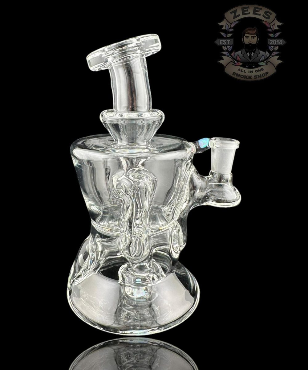 Alternative view of ROWDY GLASS: CLEAR DOUBLE ENCASED OPAL GILLCYCLER #1