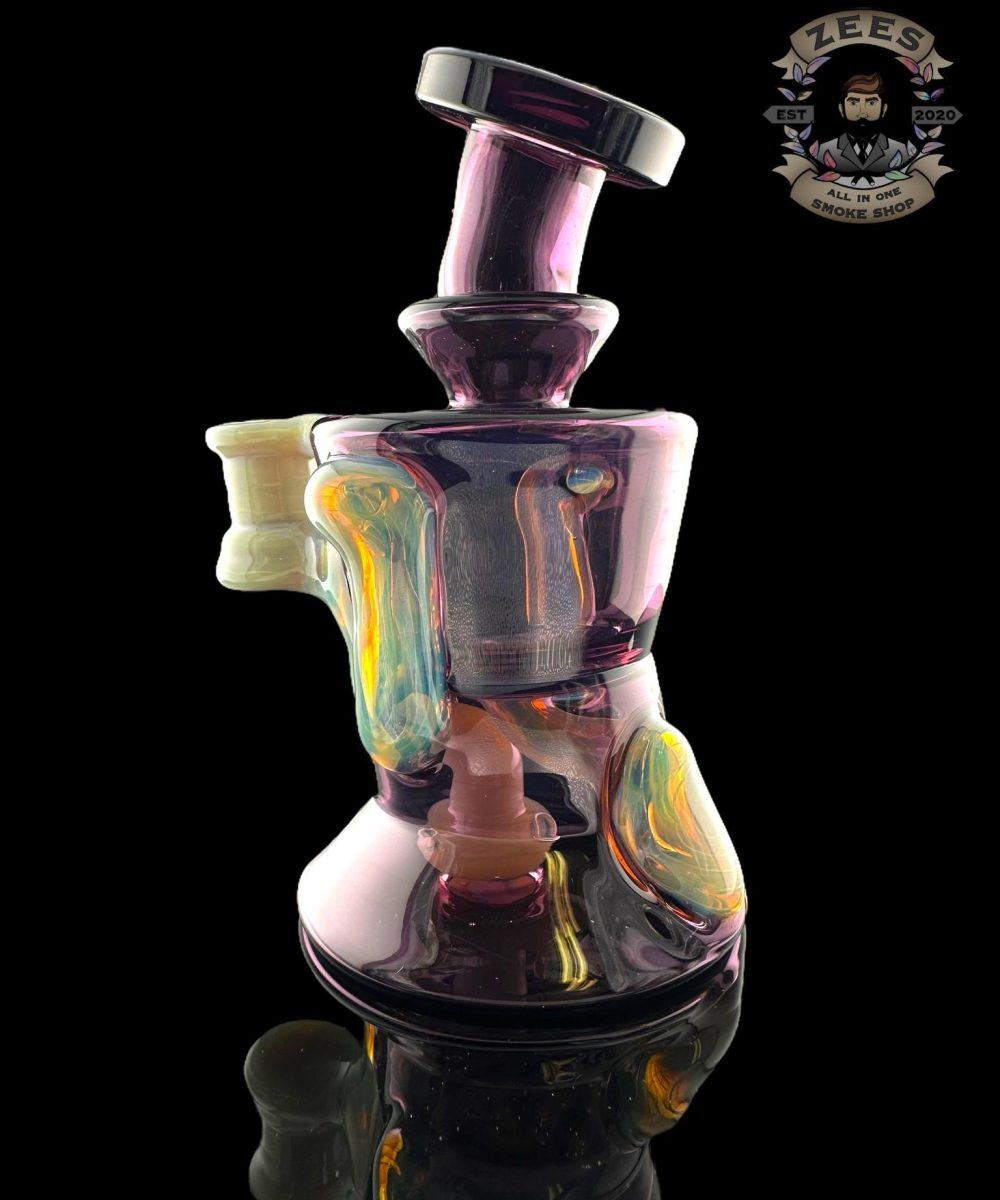 ROWDY GLASS: FULL COLOR GILLCYCLER LIGHT GOLD PURPLE X MIRAGE (CFL)