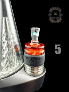 #5 RED POM W/ FACETED OPAL