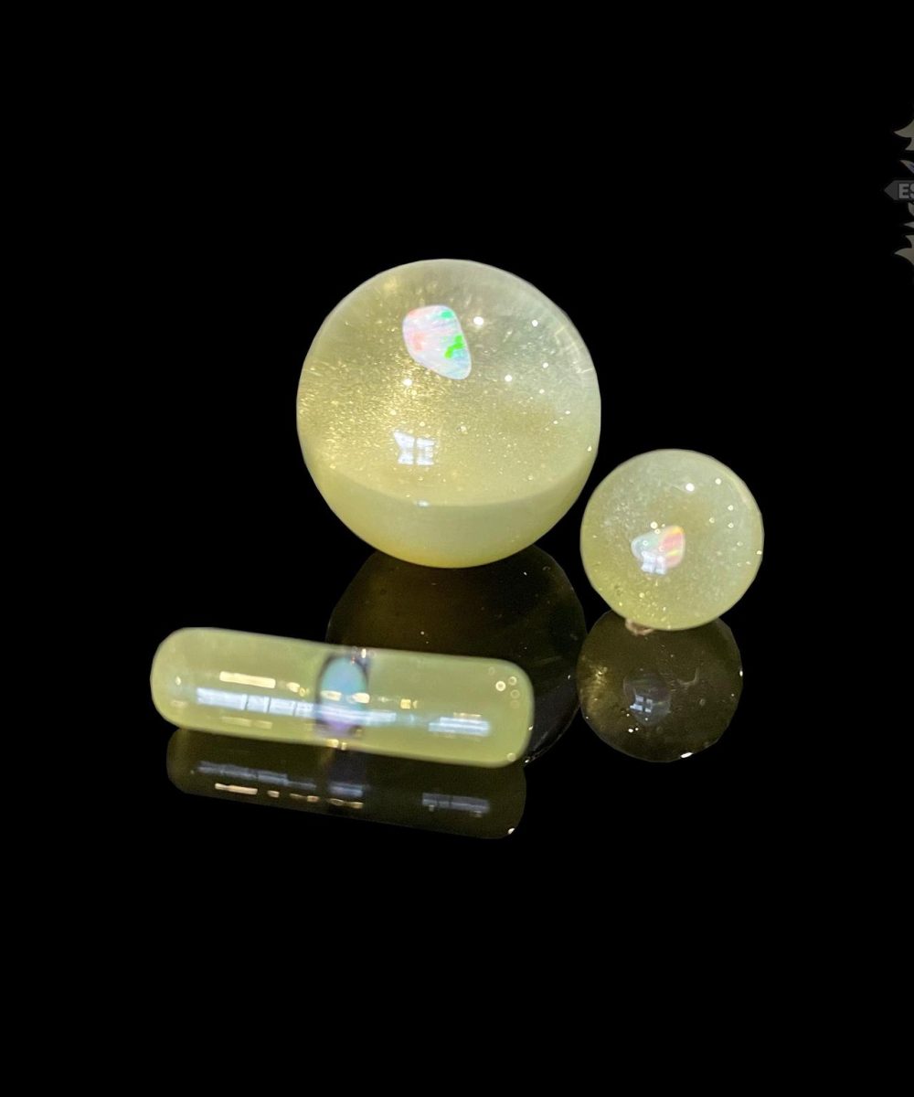 CHEVELLE GLASS: 3 PIECE ENCASED OPAL TERP SLURPER SET