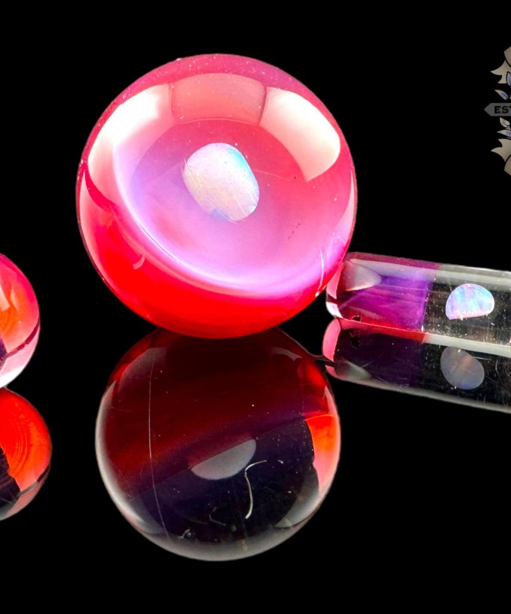 Alternative view of CHEVELLE GLASS: 3 PIECE ENCASED OPAL TERP SLURPER SET