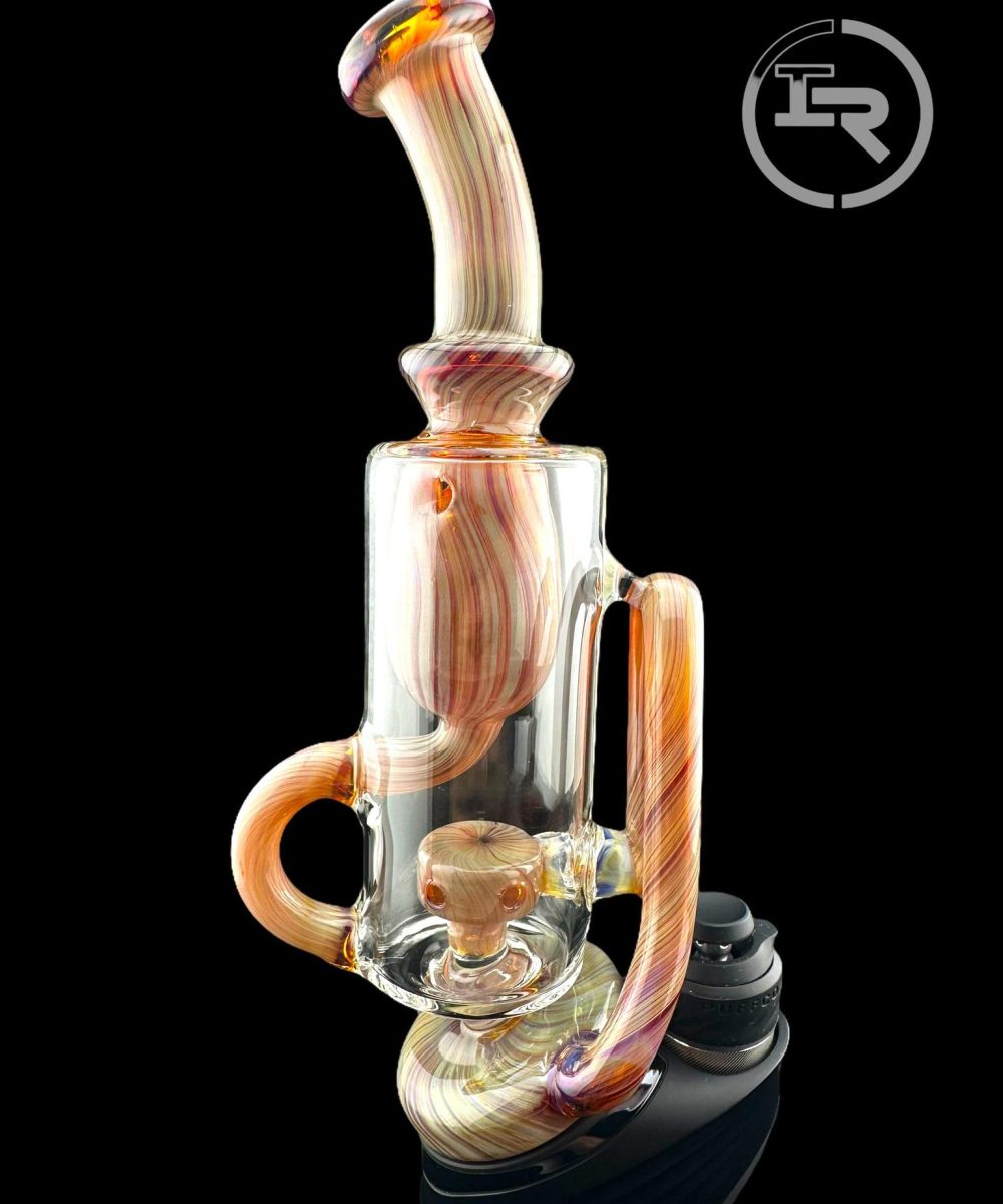 IRIDESCENT GLASS: PURPLE AMBER INCYCLER PUFFCO PEAK ATTACHMENT