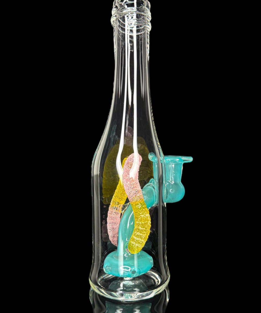 EMPERIAL GLASS: REALLY TEALL/LEMON DROP/PINKSLYME WORMS BOTTLE RIG