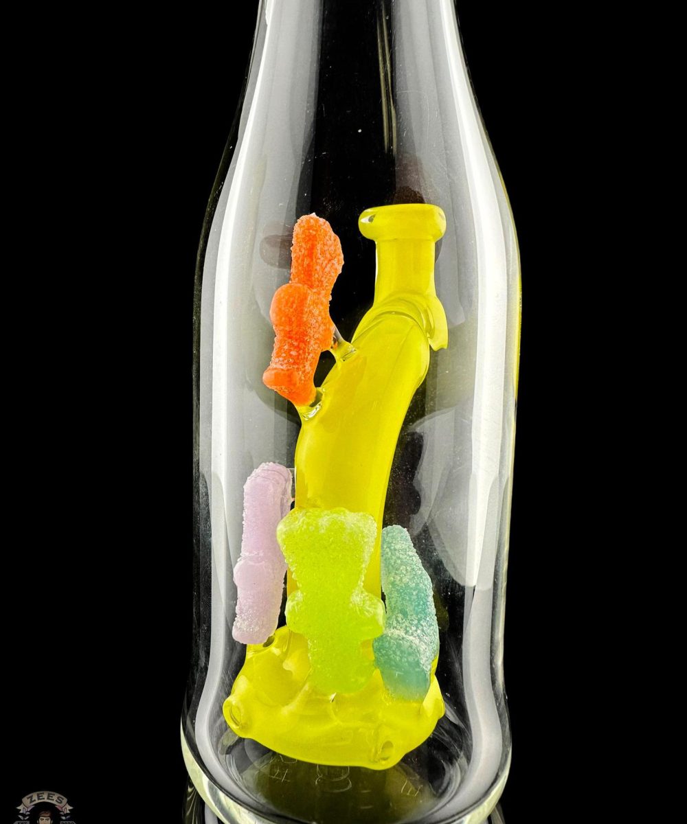 Alternative view of EMPERIAL GLASS: LEMON DROP AND ASSORTED COLORED GUMMIES BOTTLE RIG