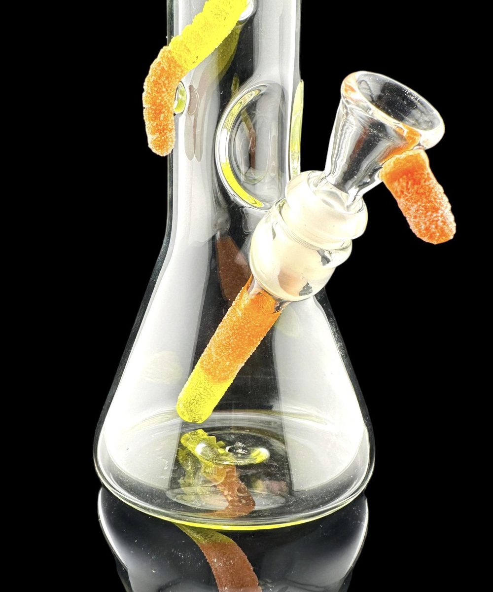 Alternative view of EMPERIAL GLASS: LEMON DROP AND TANIGE WORM BEAKER
