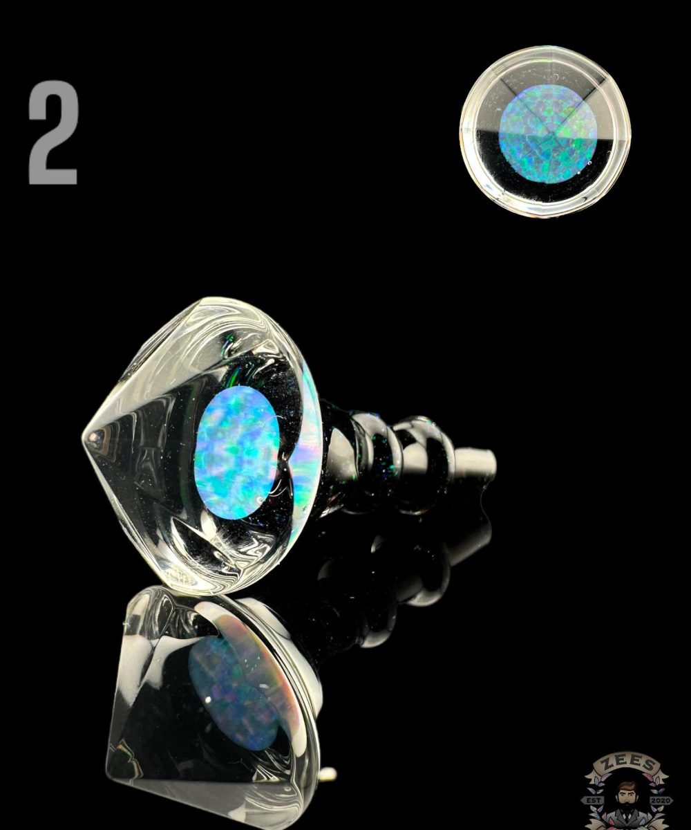 Alternative view of OTW GLASS: 10MM COIN FACETED OPAL 3DXL PEAK PRO JOYSTICK CAP