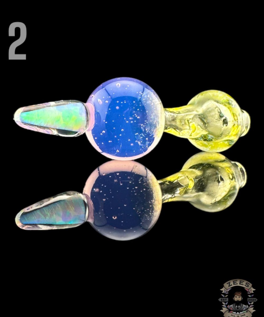 Alternative view of CAPTAIN TOKEZ GLASS: SPIKE CRUSHED OPAL PUFFCO PEAK PRO BALL CAP