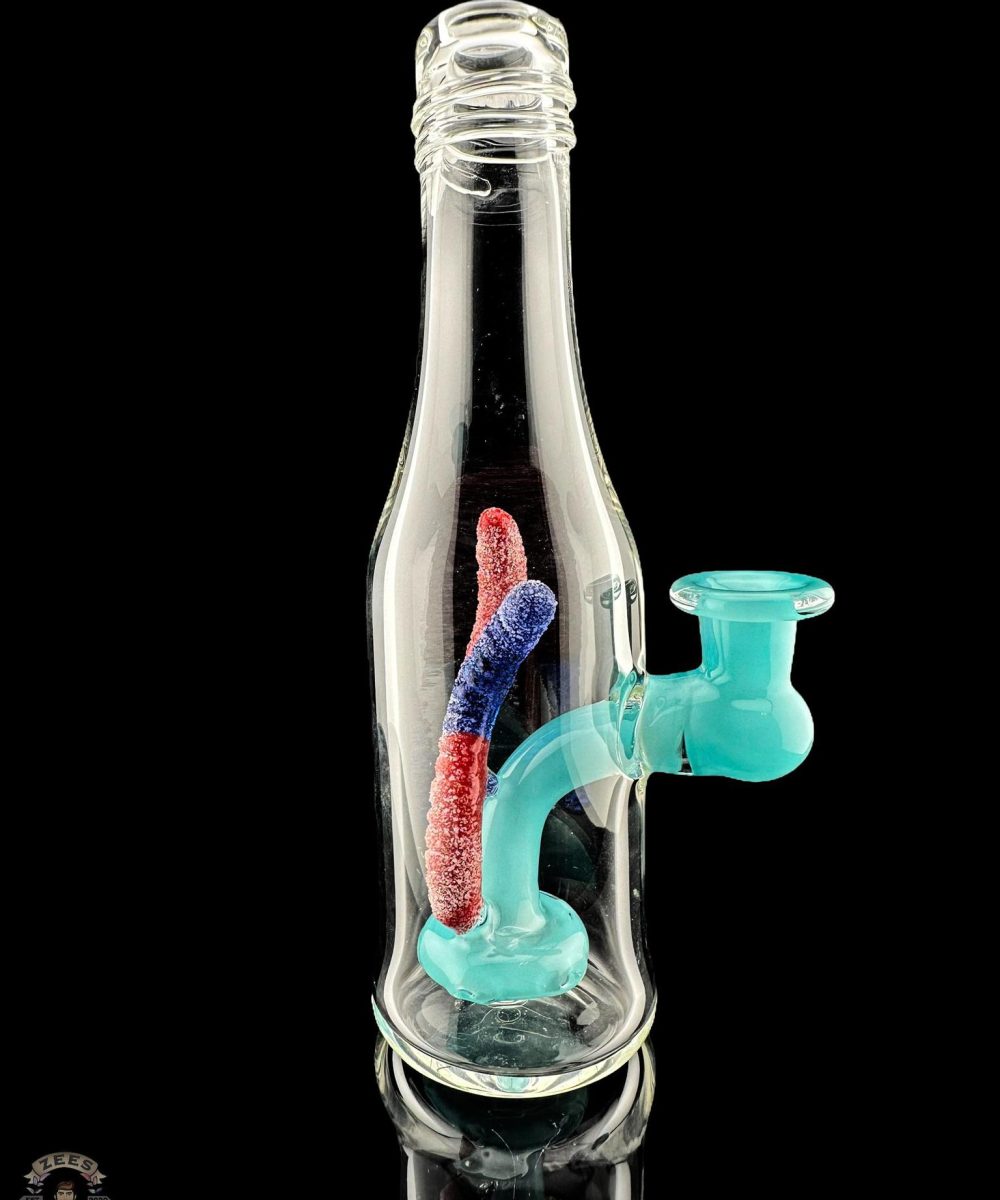 EMPERIAL GLASS: REALLY TEALLY AND RED/BLUE WORMS BOTTLE RIG