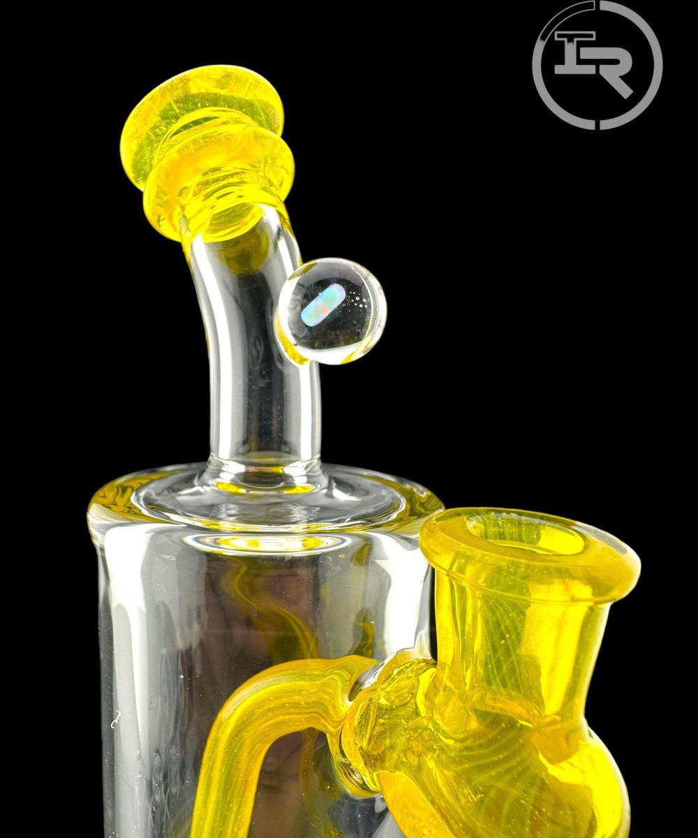 Alternative view of IRIDESCENT GLASS: 6" ENCASED OPAL CUP CHUGGER