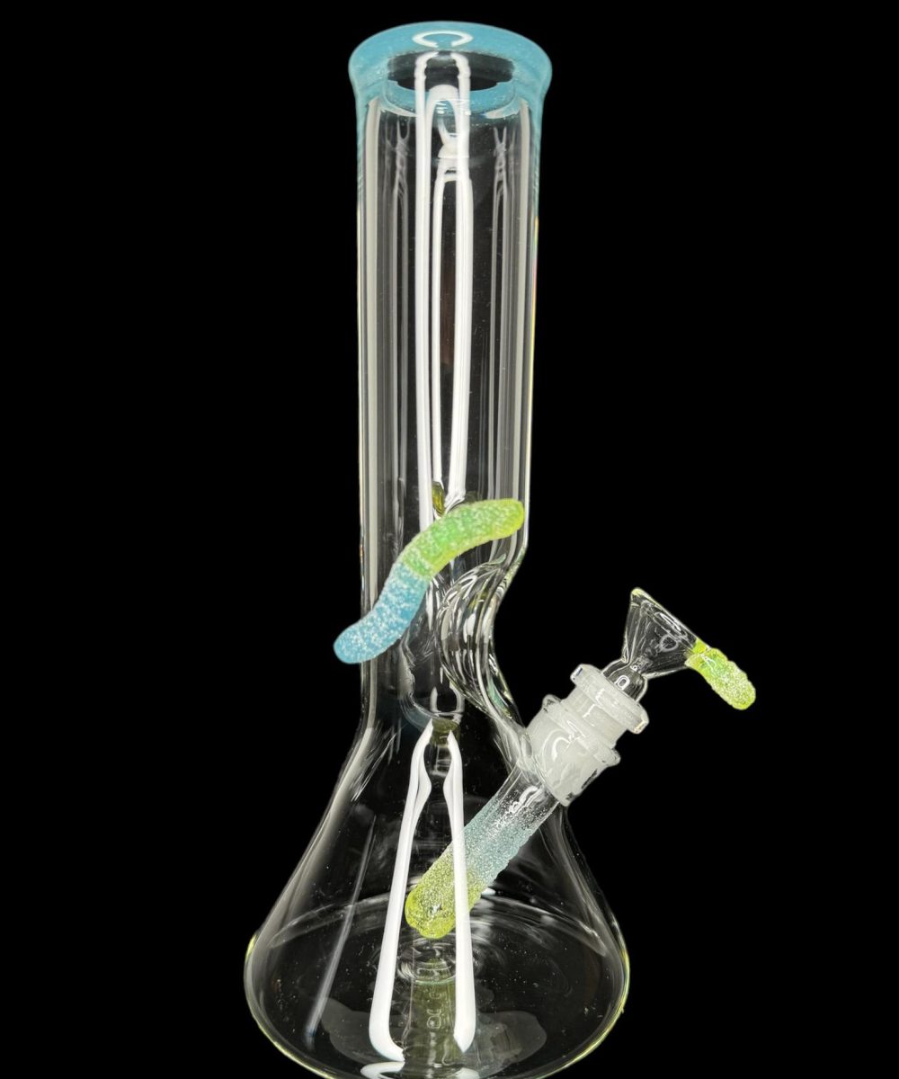 EMPERIAL GLASS: REALLY TEALLY/SLYME WORM BEAKER