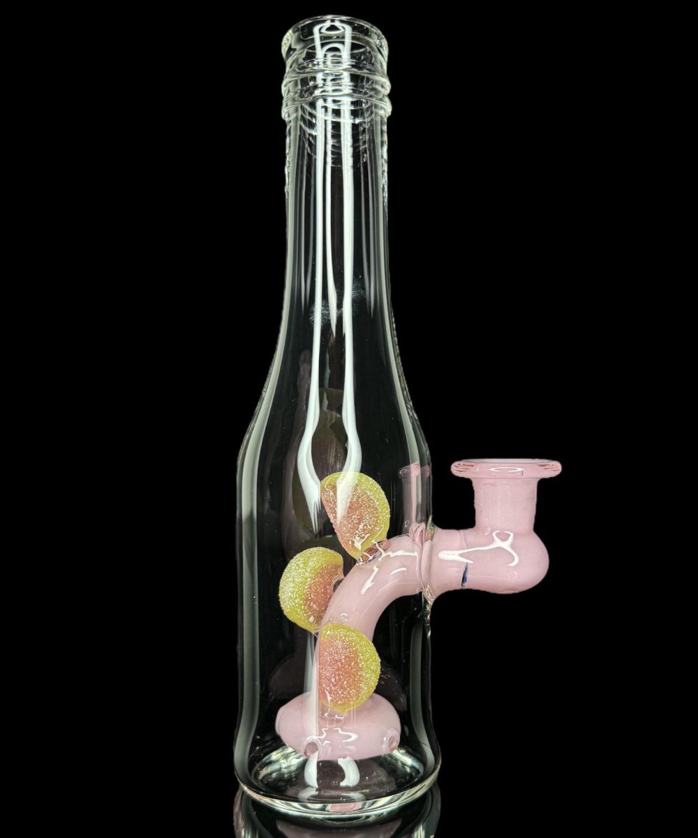 EMPERIAL GLASS: PINK AND SLYME WATERMELON #2 BOTTLE RIG