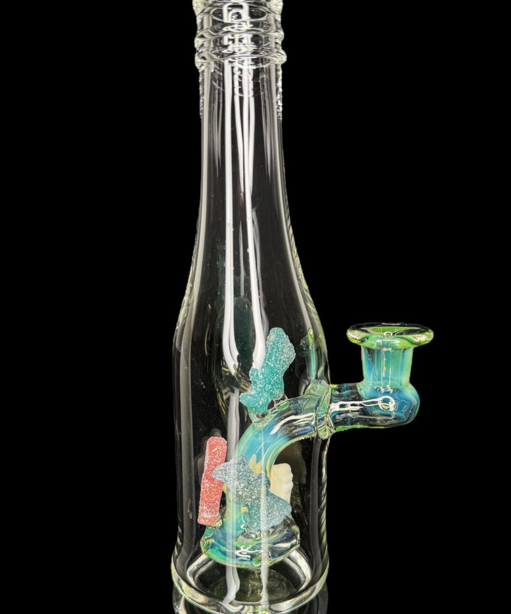EMPERIAL GLASS: META ASSORTED COLORED GUMMIES BOTTLE RIG