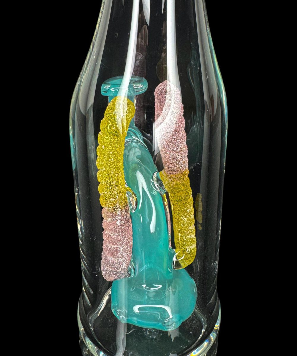 Alternative view of EMPERIAL GLASS: REALLY TEALL/LEMON DROP/PINKSLYME WORMS BOTTLE RIG