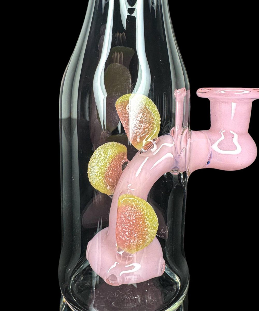 Alternative view of EMPERIAL GLASS: PINK AND SLYME WATERMELON #2 BOTTLE RIG