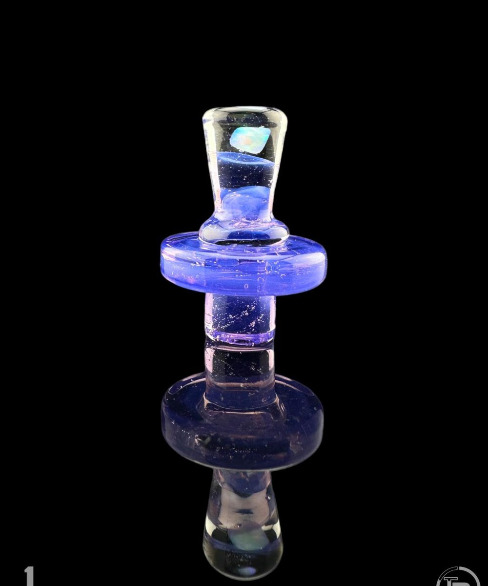Alternative view of IRIDESCENT GLASS: ENCASED OPAL CONTROL TOWER SLURPER CAP