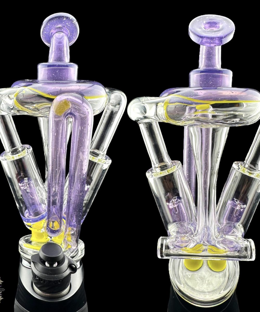 Alternative view of NIB GLASS: V-TWIN PUFFCO PEAK ATTACHMENT