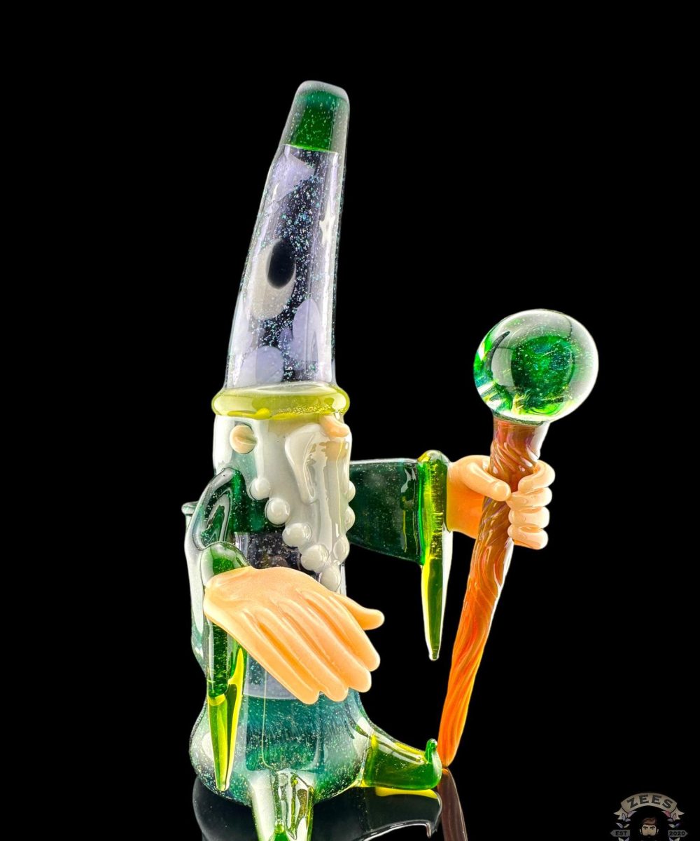 Alternative view of PHIL SIEGEL GLASS: FULL SIZE CRUSHED OPAL WIZARD (RAVEN/TITAN CROPAL X ILLUMINATI UV)