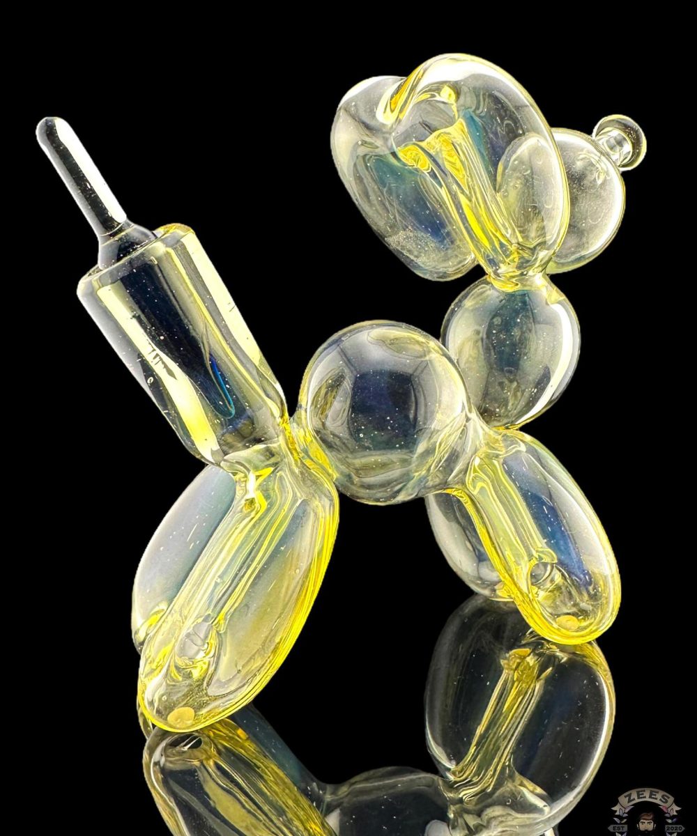 Alternative view of BLITZKRIEGA GLASS: MINI BALLOON DOG RIG NS SILVER FUME