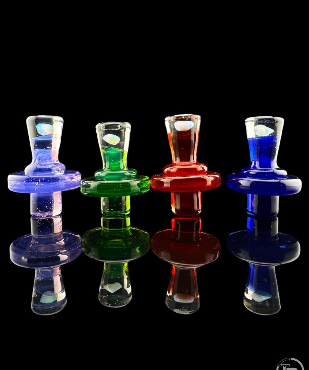 IRIDESCENT GLASS: ENCASED OPAL CONTROL TOWER SLURPER CAP