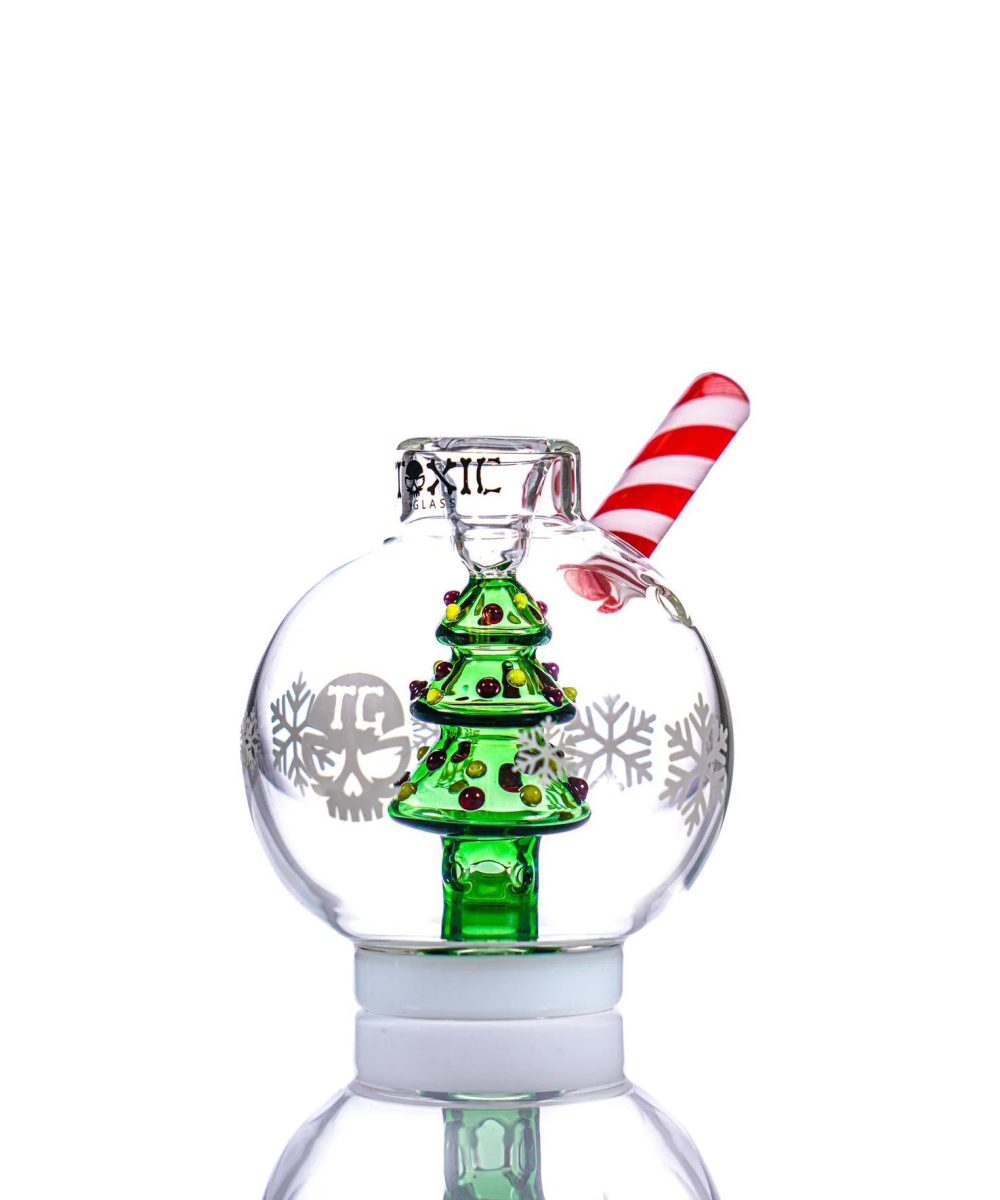 MK100 GLASS: 3" TOXIC SNOWBALL BUBBLER