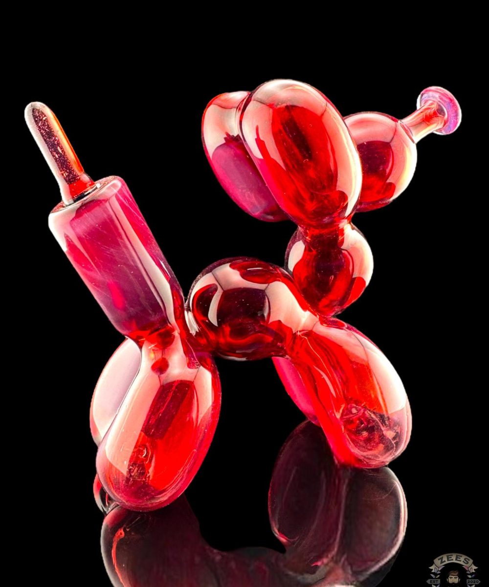 Alternative view of BLITZKRIEGA GLASS: MINI BALLOON DOG RIG TELEMEGENTA