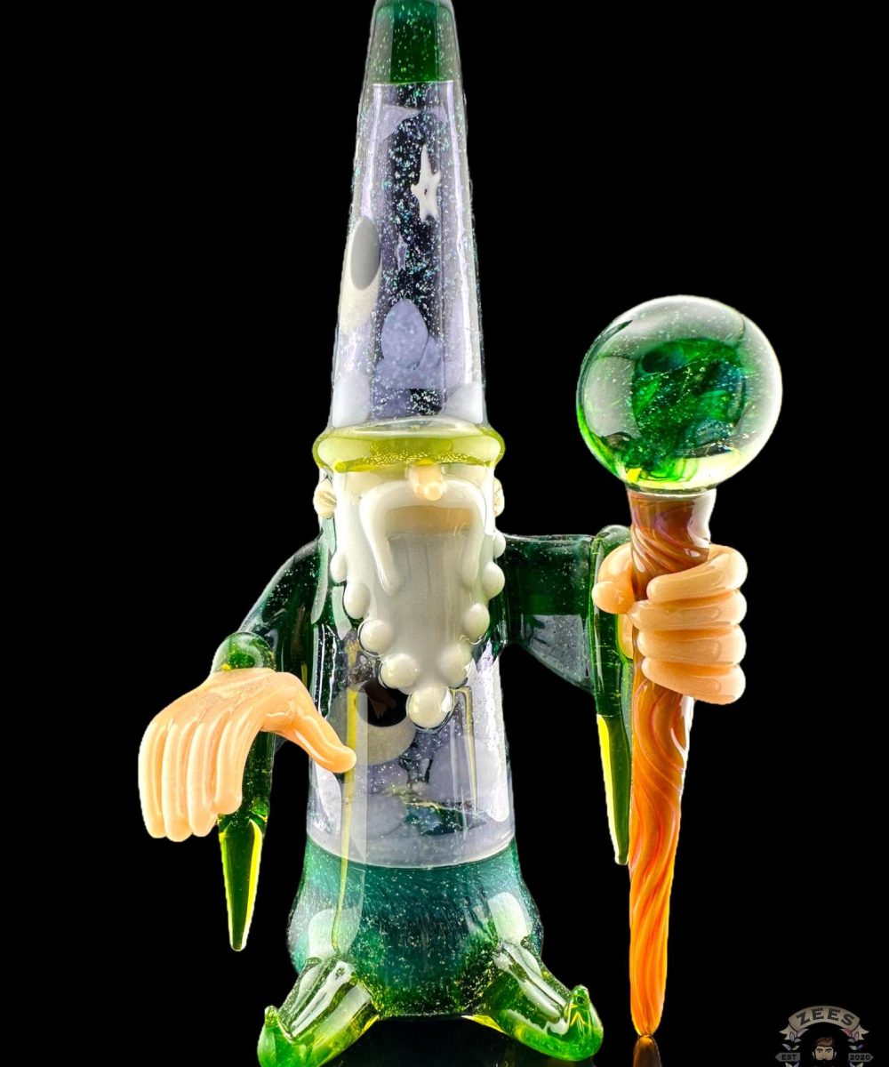 PHIL SIEGEL GLASS: FULL SIZE CRUSHED OPAL WIZARD (RAVEN/TITAN CROPAL X ILLUMINATI UV)