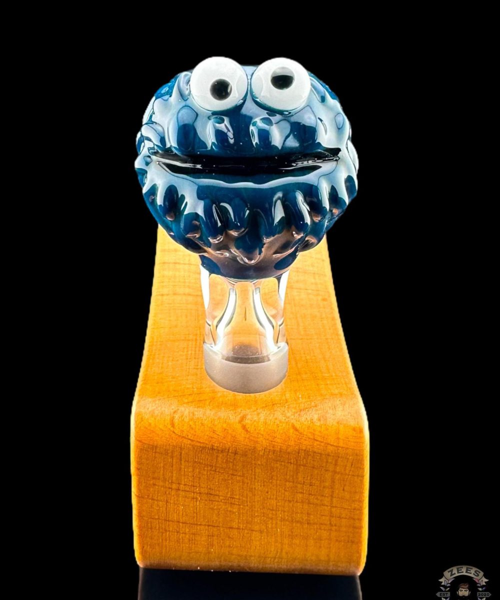 ROB MORRISON GLASS: COOKIE MONSTER FLOWER SLIDE (14MM)