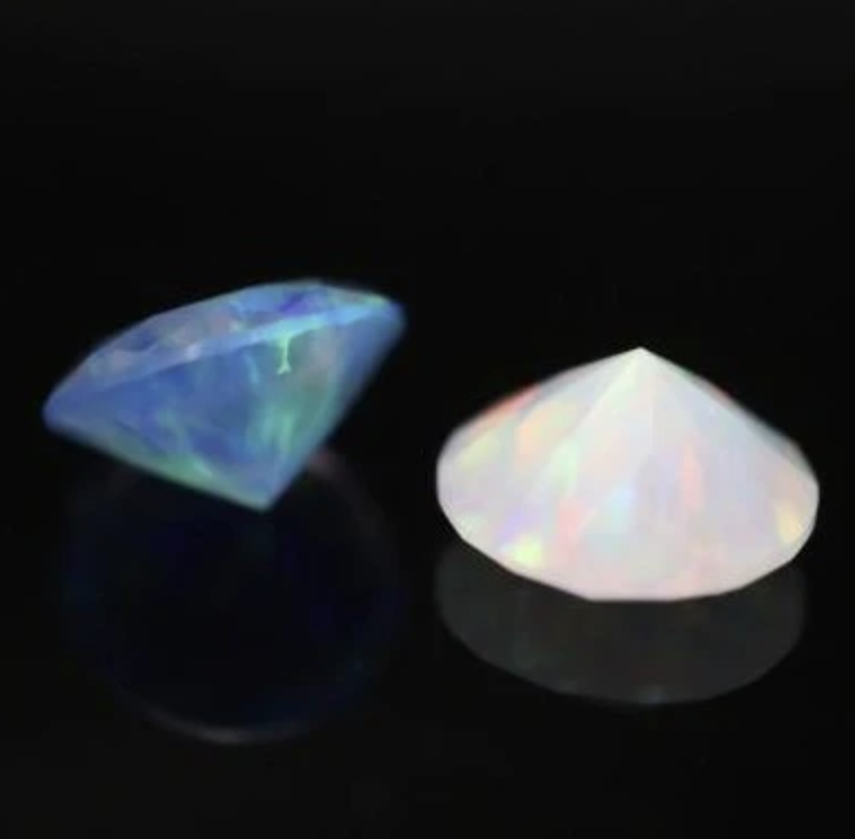 RUBY PEARL CO: 8MM DIAMOND CUT OPAL