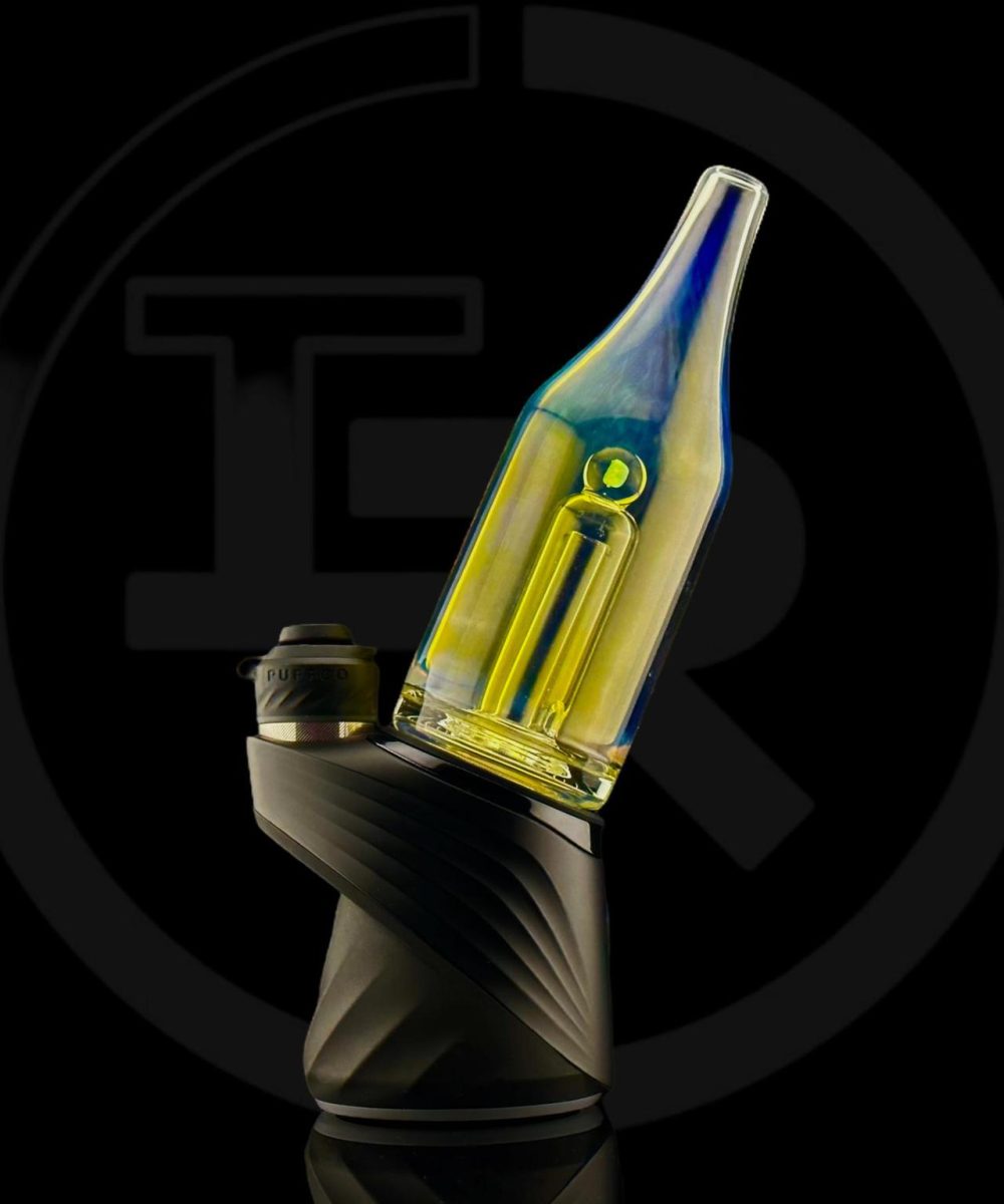 IRIDESCENT GLASS: SILVER FUME BOTTLE PUFFCO PEAK ATTACHMENT