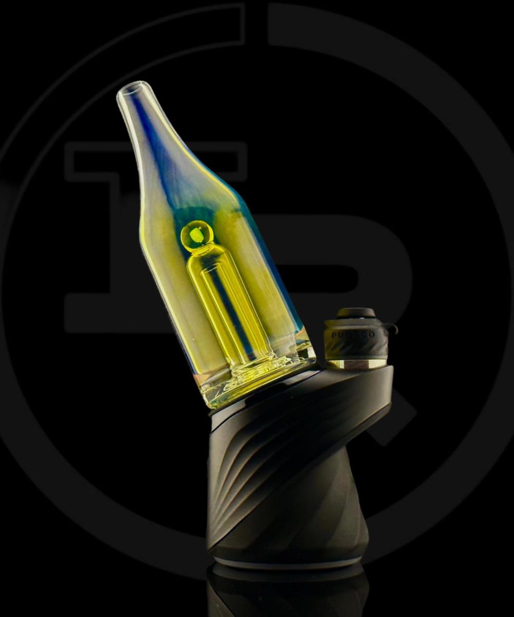 Alternative view of IRIDESCENT GLASS: SILVER FUME BOTTLE PUFFCO PEAK ATTACHMENT