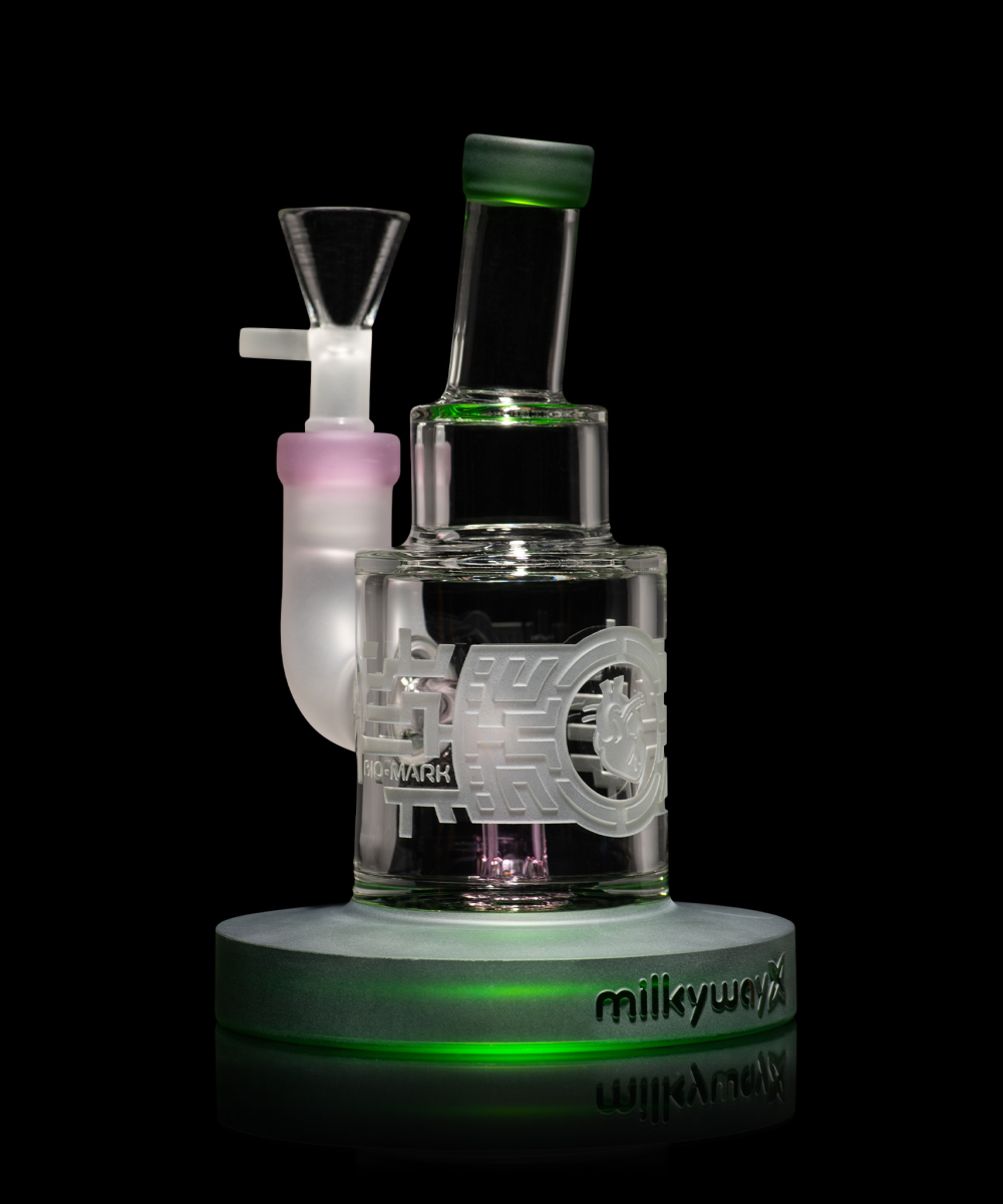 MILKY WAY GLASS: BIO-MARK PULSE 6" DAB RIG- GREEN (MX-305-3)
