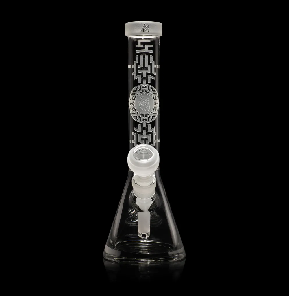 MILKY WAY GLASS: BIO-ENCRYPTION 10.5 BEAKER BONG GREEN (MX-201-3)