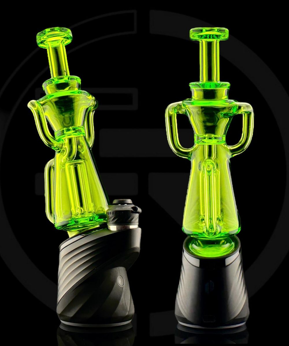 Alternative view of IRIDESCENT GLASS: V2 DUAL UPTAKE PUFFCO PEAK ATTACHMENT
