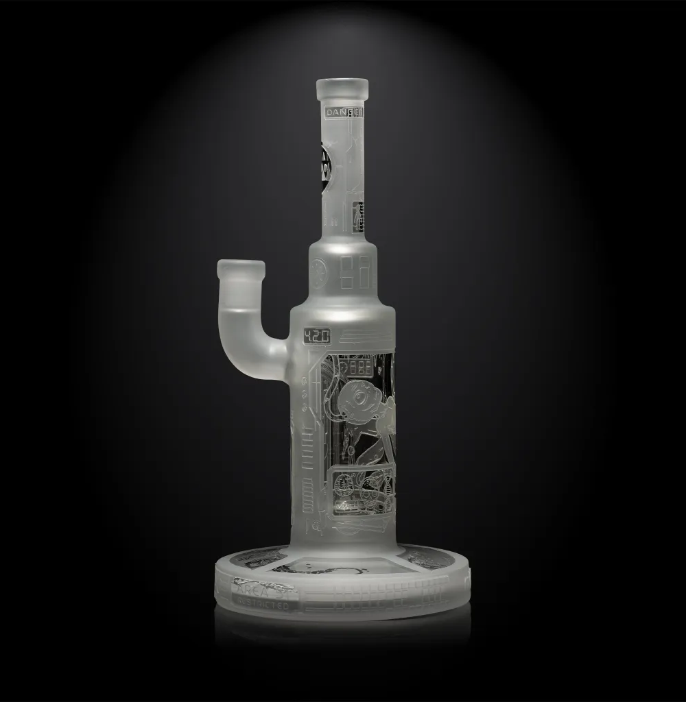 MILKY WAY GLASS: AREA 51 9″ DAB RIG CLEAR (MK-1339-2)