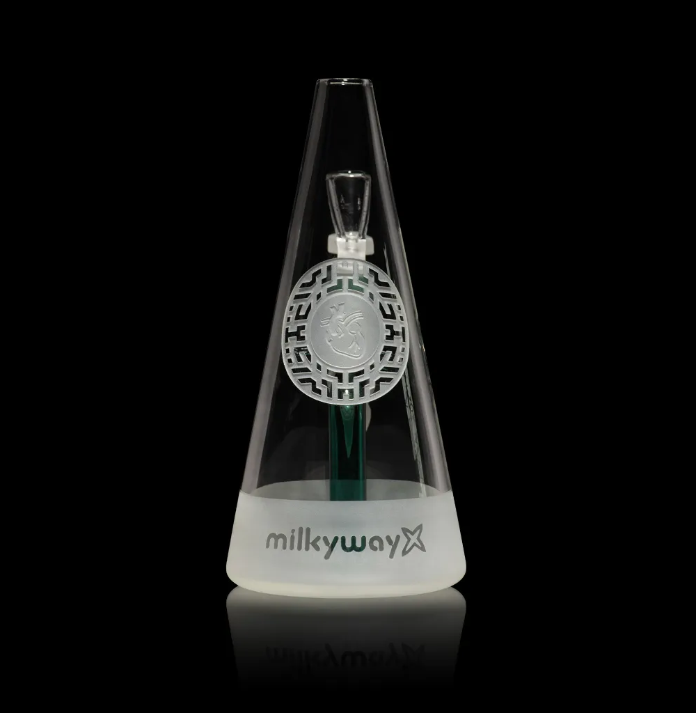 MILKY WAY GLASS: BIO- INSIGNIA 6" DAB RIG- TEAL (MX-303-4)